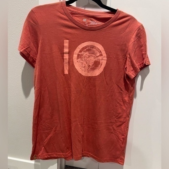 Tentree Women's Large Graphic T Shirt Treeblend Tee Coral Casual Short Sleeve - Picture 1 of 3